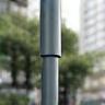 Smart city IoT sensors on lamppost.